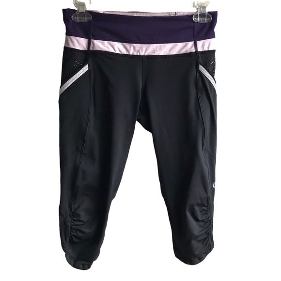 Lululemon Run A Marathon Crops Leggings Size 6 Luxtreme Pockets Gym Running Race